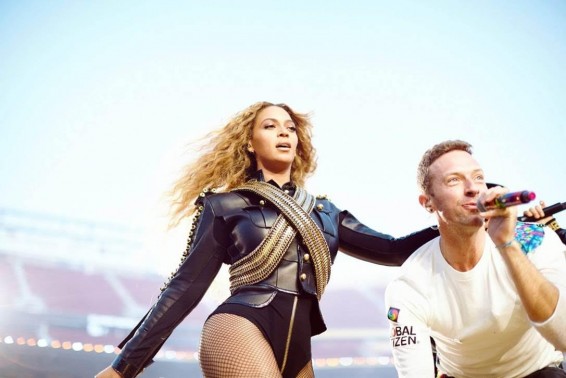 Beyonce and Chris Martin Global Citizen SB50