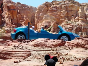 Radiator Springs Racers in action at Cars Land. Photo S. Valle