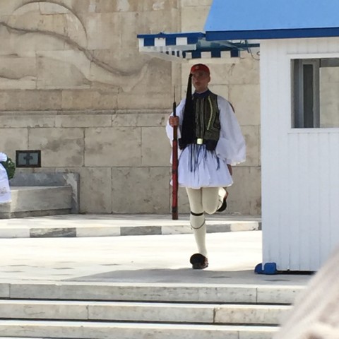 Athens, Greece Guard at Palace. Syntagma Square. Photo S. Valle