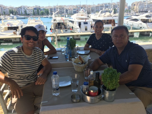 Lunch at Pireaus Port. Athens, Greece