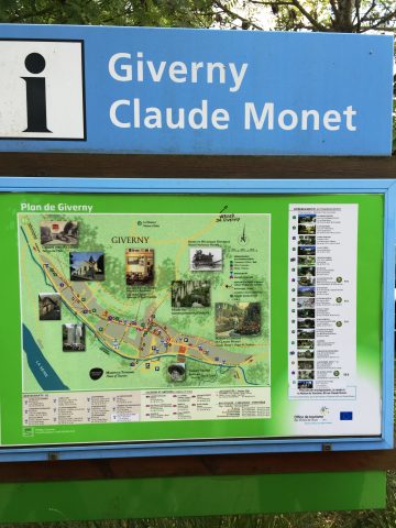 Map of Monet Gardens in Giverny