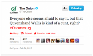 Oscars Onion Tweet