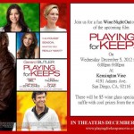 Playing for Keeps and Film District Invite to Wine Night.