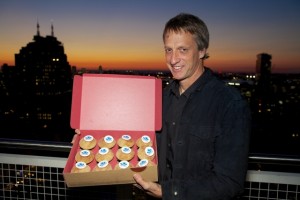 Tony Hawk and founder Candice Nelson will be serving Sprinkles cupcakes at the La Jolla store to raise money for The Tony Hawk Foundation.