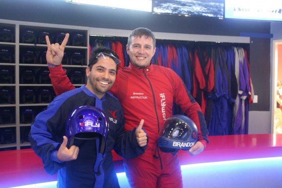 Alex and Brandon after the 5th flying session at iFLY San Diego