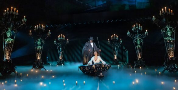 Isaiah Bailey as the Phantom and Jordan Lee Gilbert as Christine Daaé in The Phantom of the Opera 2026 North American Tour.