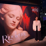 Suzette Valle attending opening night of Rigoletto at San Diego Opera.