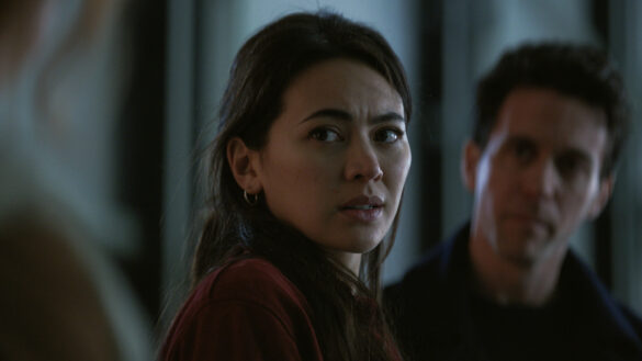 Daniel Keene and Helen Drew aboard a private jet in Silo Season 3