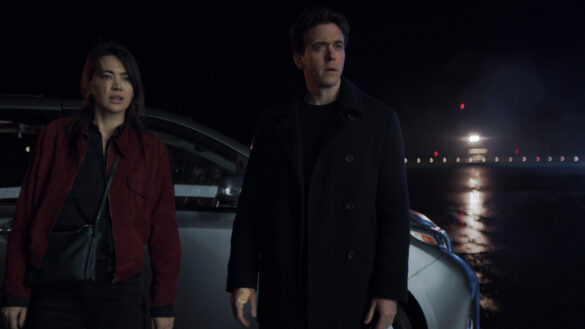 Daniel Keene and Helen Drew arrive at the secret government facility in Silo Season 3 Episode 6.