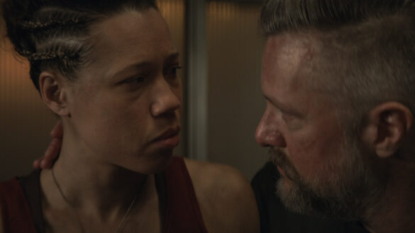Knox and Shirley discuss the dangerous mission to Silo 17 in The Drive.