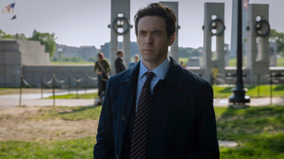 Ashley Zukerman in "Silo," premiering July 3, 2026 on Apple TV.