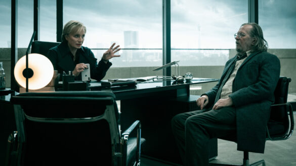 Slow Horses Kristin Scott Thomas and Sir Gary Oldman Apple TV