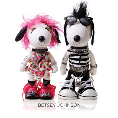 Snoopy and Belle in Betsy Johnson