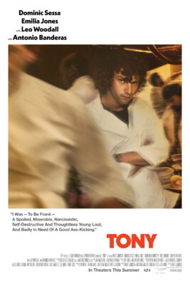 Official poster for Tony, A24's coming-of-age film about young Anthony Bourdain starring Dominic Sessa.