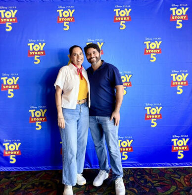 Toy Story 5 Suzette Valle and son Alex Valle